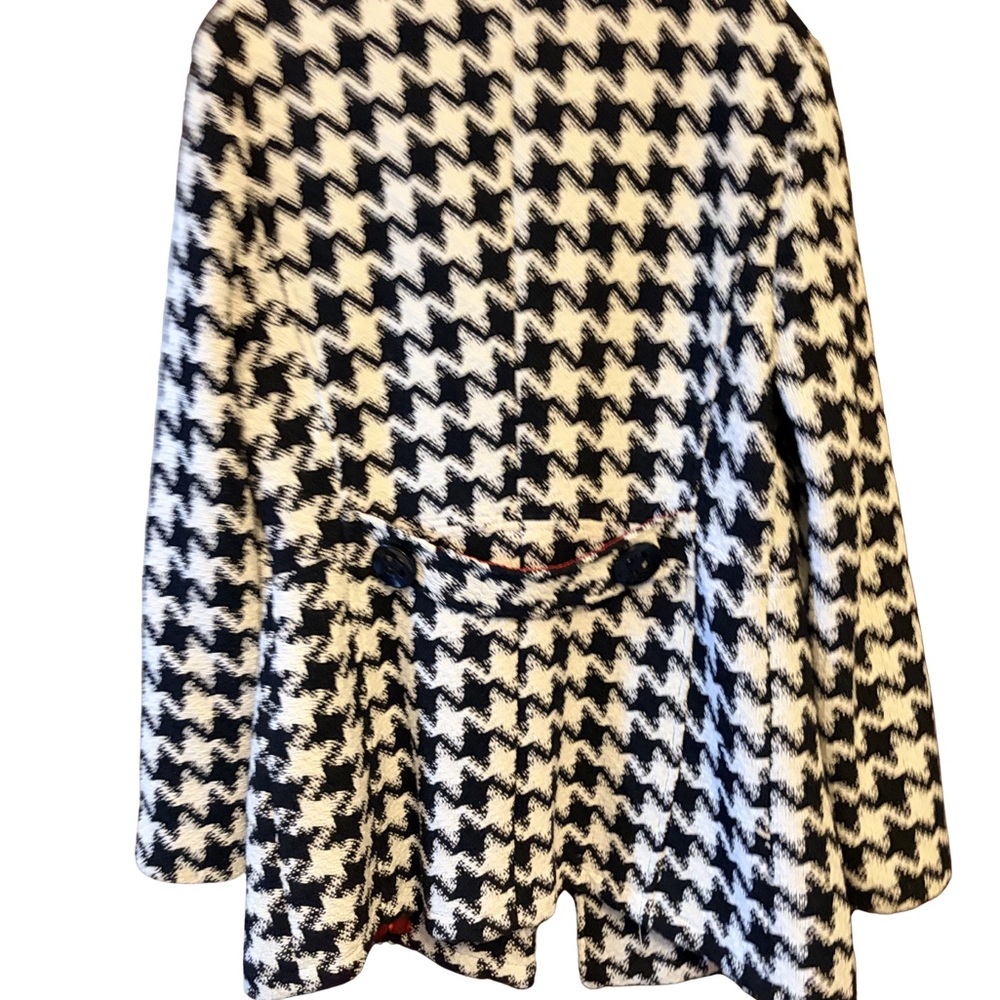 Rue21 Black and White Houndstooth Pea Coat - Picture 3 of 4